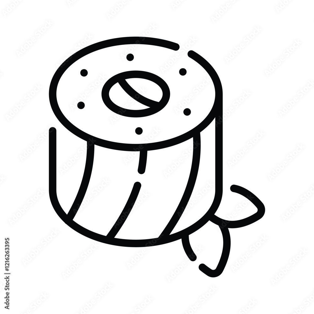 Get this amazing icon of sushi in modern style Get this amazing icon of sushi in modern style