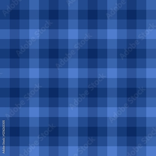 Seamless plaid pattern background in blue.