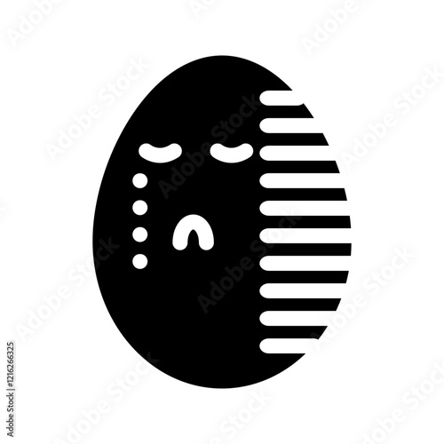 solid Sad Easter egg with a melancholic expression.