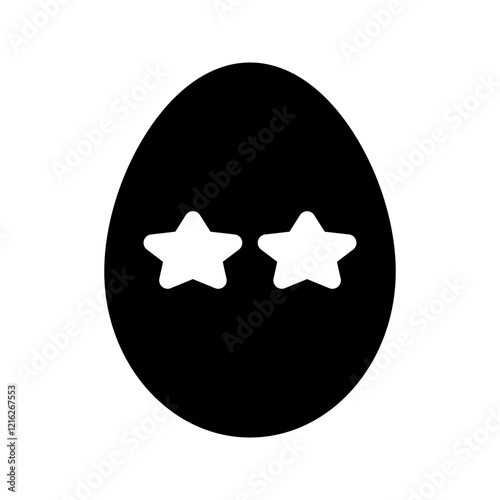 Egg with two parallel star-shaped yolks in a unique design.
