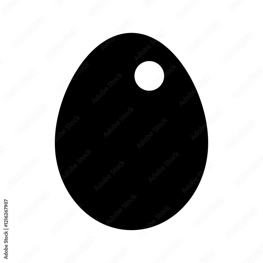 Egg with a smooth, oval shape in minimalist design. Egg with a smooth, oval shape in minimalist design.