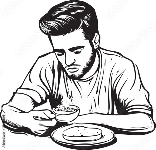man eating a sandwich