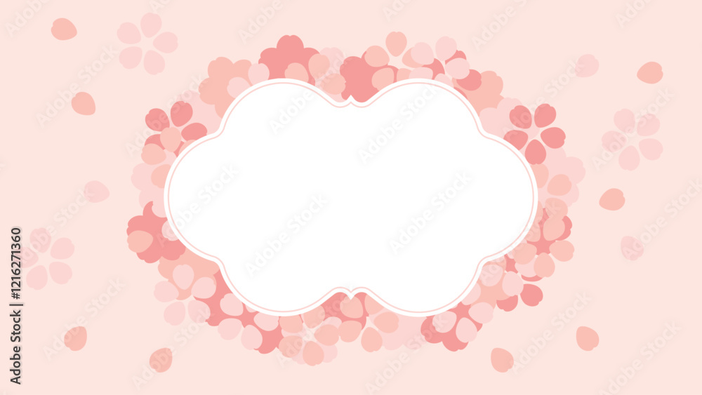 Vector illustration of a frame with cherry blossoms and copy space. Vector illustration of a frame with cherry blossoms and copy space.