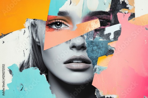 Artistic face collage  .