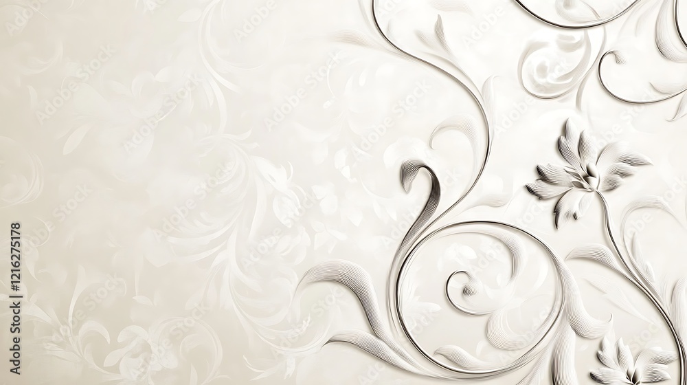 Elegant White Floral Design Background Pattern Elegant White Floral Design Background Pattern