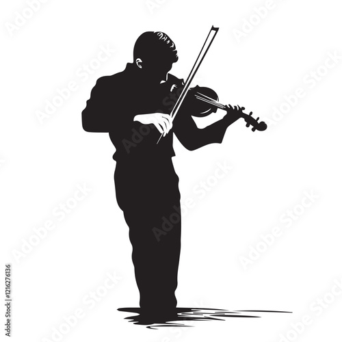 violin player silhouette