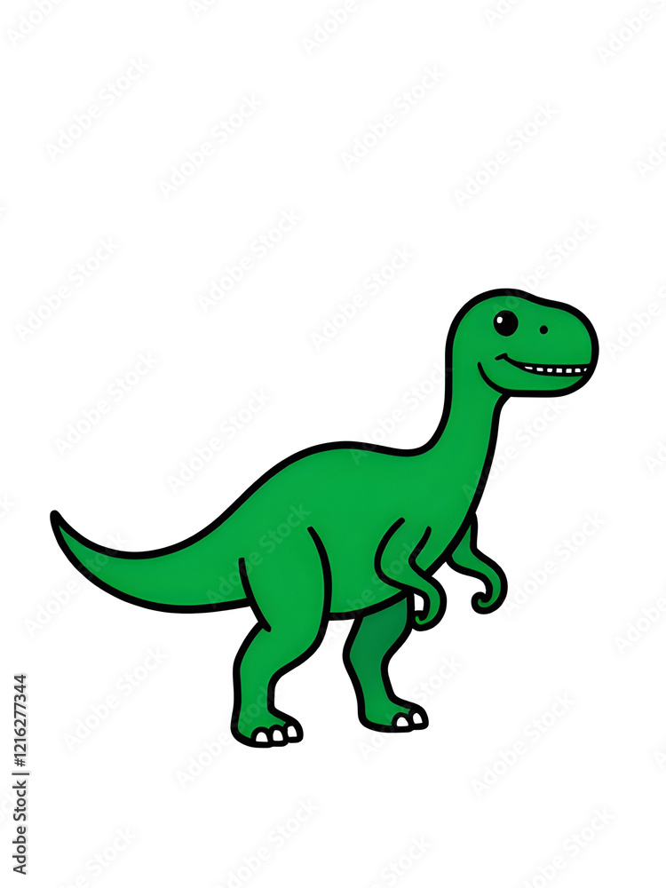 Green dinosaur illustration icon vector Green dinosaur illustration icon vector
