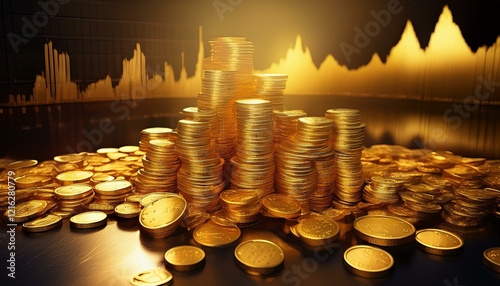 Gold Price, Commodities Investment. Generated image photo