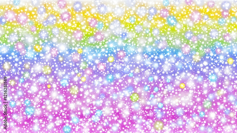 Rainbow Sparkle Background With Glimmering Stars Rainbow Sparkle Background With Glimmering Stars