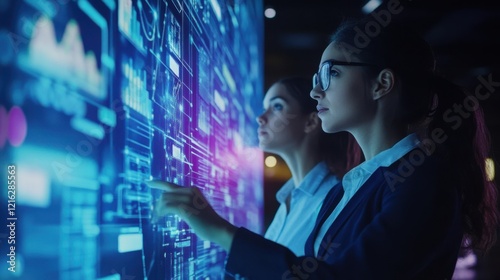 A corporate team using AI-powered project management tools