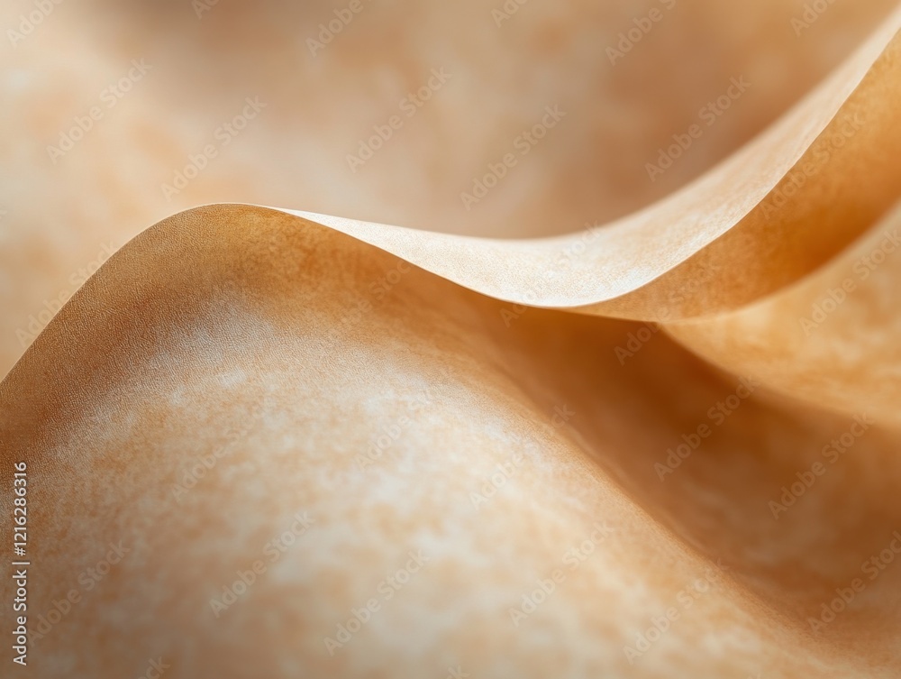 Gold paper with a light brown background, close-up of the corner and edge of the sheet, soft lighting, smooth texture, no text
Gold paper with a light brown background, close-up of the corner and edge of the sheet, soft lighting, smooth texture, no text