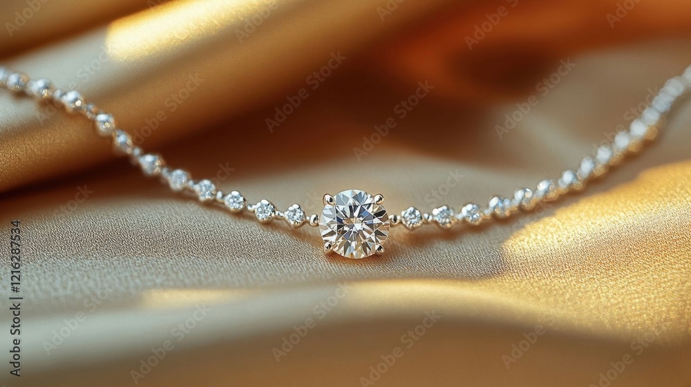 A closeup of a diamond bracelet. A closeup of a diamond bracelet.