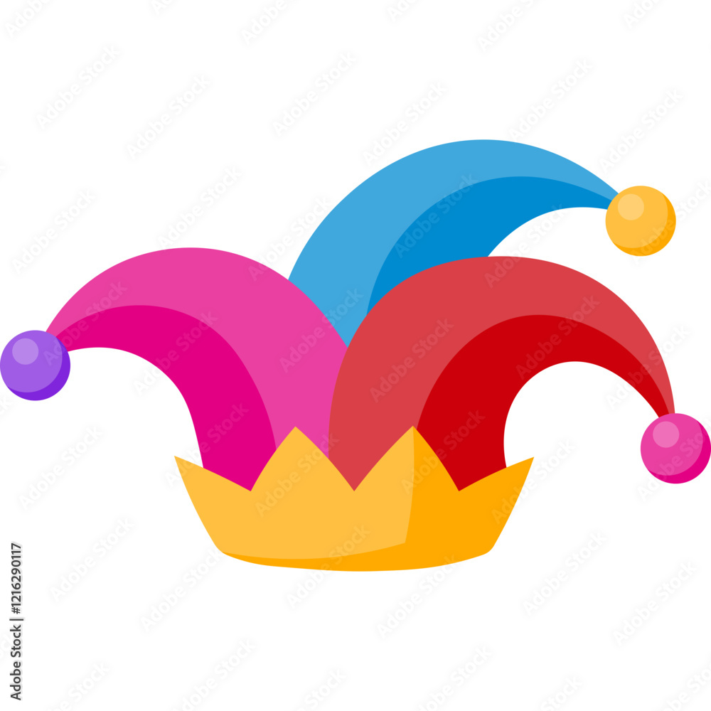 Fototapeta premium April Fools Day Jester Hat