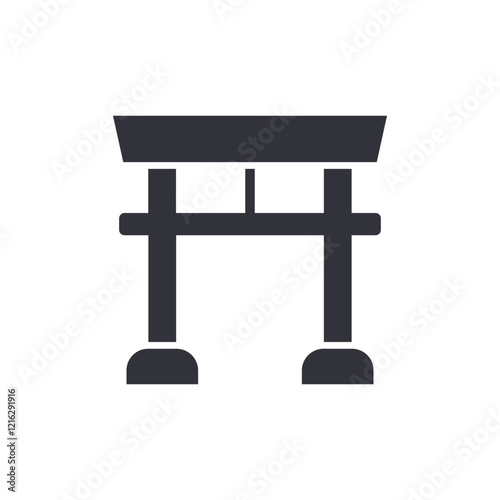 Japanese temple solid icons, minimalist vector illustration ,simple transparent graphic element .Isolated on white background