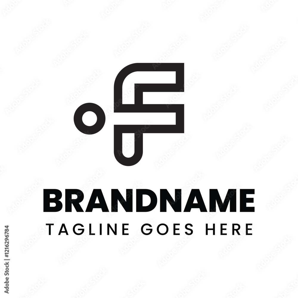 Letters FI Monogram Logo, suitable for any business with FI or IF initials Letters FI Monogram Logo, suitable for any business with FI or IF initials