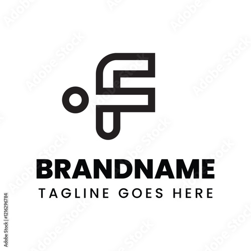 Letters FI Monogram Logo, suitable for any business with FI or IF initials