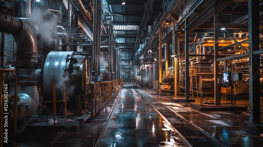Industrial Powerhouse: A Glimpse into a Modern Factory's Intricate Machinery and Infrastructure Industrial Powerhouse: A Glimpse into a Modern Factory's Intricate Machinery and Infrastructure