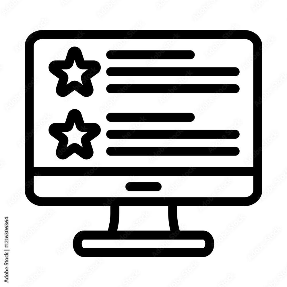 computer review product outline icon computer review product outline icon