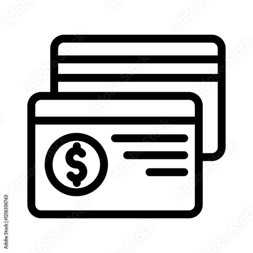 credit card outline icon