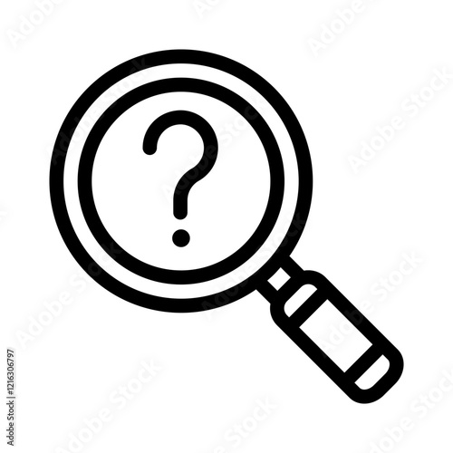 magnifying glass item product outline icon