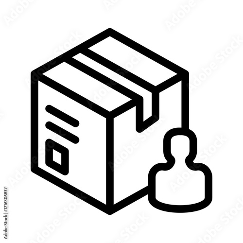 package receiver outline icon