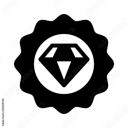 diamond item product solid icon