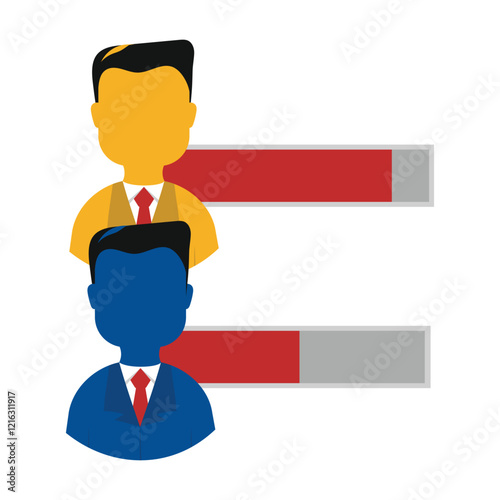 Election and Vote Vector Illustration - Rival Election