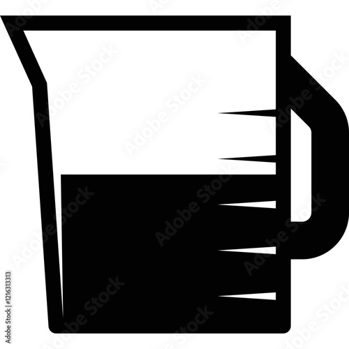 Simple vector icon measuring glass