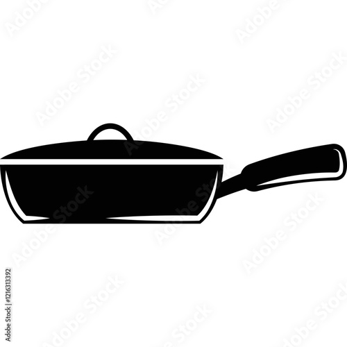 Simple vector icon frying pan