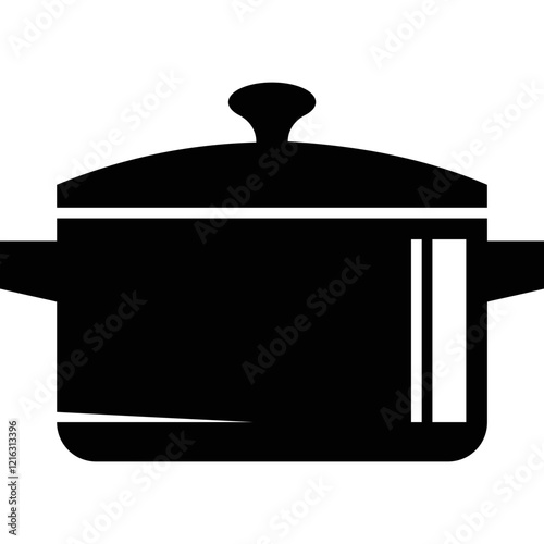 Simple vector icon soup pot