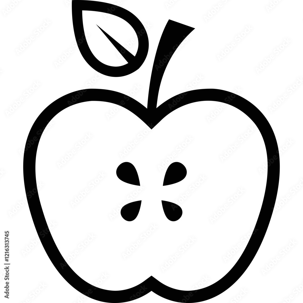 Fototapeta premium Simple vector icon apple 