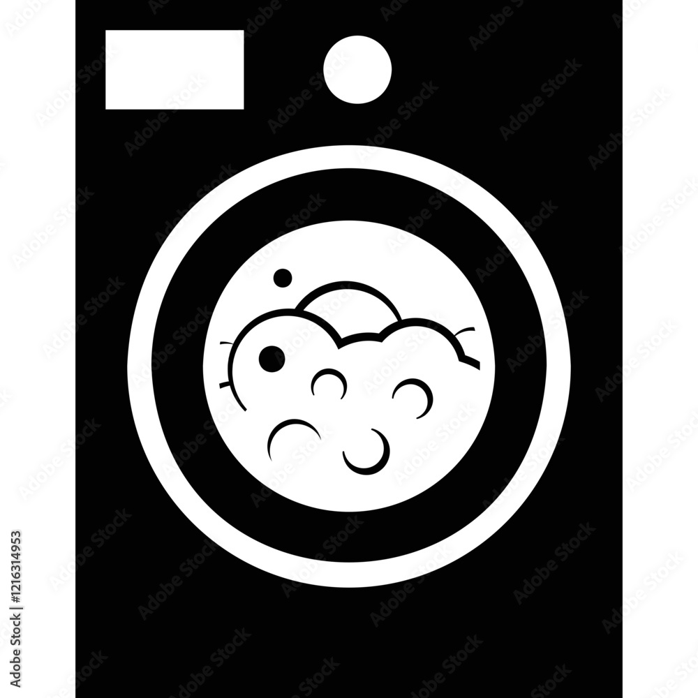 Obraz premium Simple vector icon washing machine