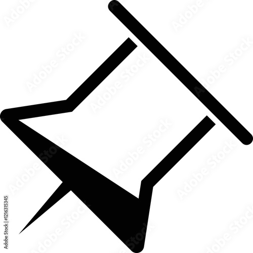 Simple vector icon pushpin
