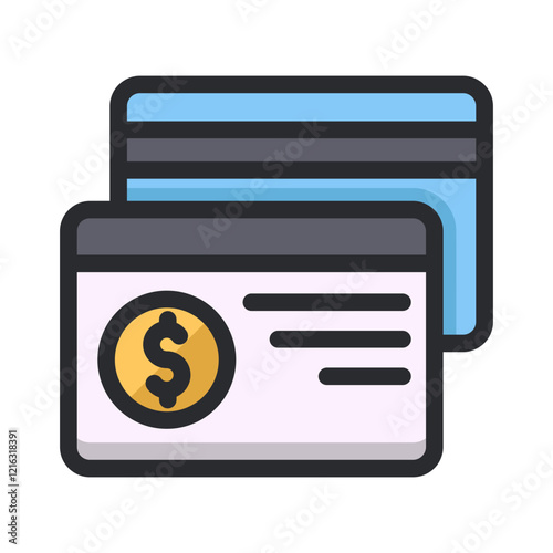 credit card filled icon