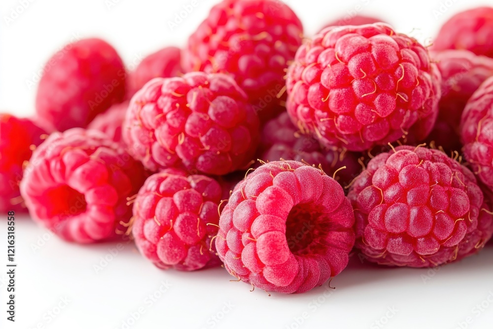 Fresh raspberries isolated on a white background. Fresh raspberries isolated on a white background.