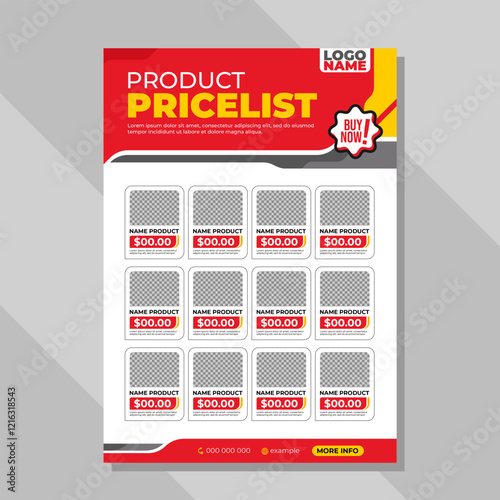 Promotion pricelist flyer template
