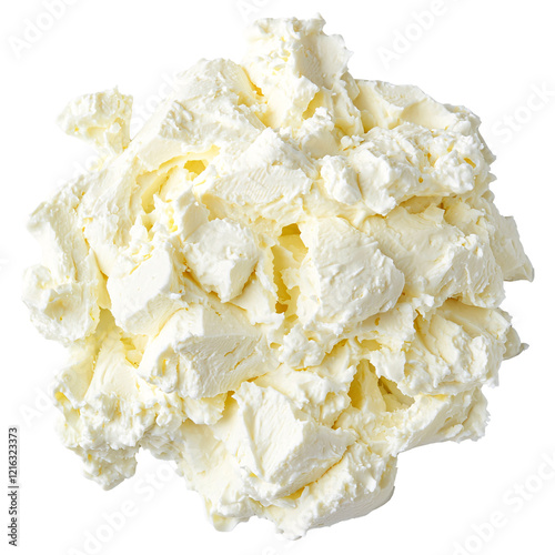 Creamy Soft Cream Cheese Texture Displayed on a Plain Background
