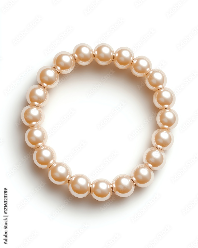 Elegant pearl bracelet on a soft background. Elegant pearl bracelet on a soft background.