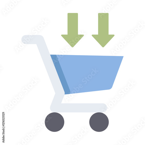 remove item cart flat icon