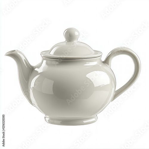 White Teapot Isolated