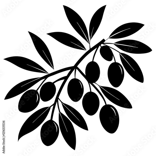 olive branch with olives
