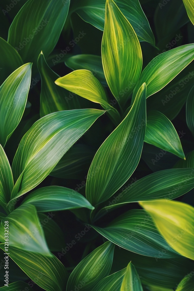 Obraz premium Green leaves with a sunlit background, a spring nature banner concept for healthy lifestyle or environmental protection themes. 