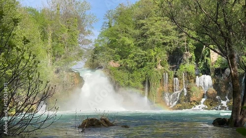 Bilusica Buk Waterfall on the Krka River - Krka National Park, Croatia (Slap Bilušića buk ili vodopad Bilušića buk na rijeci Krki - Nacionalni park Krka, Hrvatska) photo