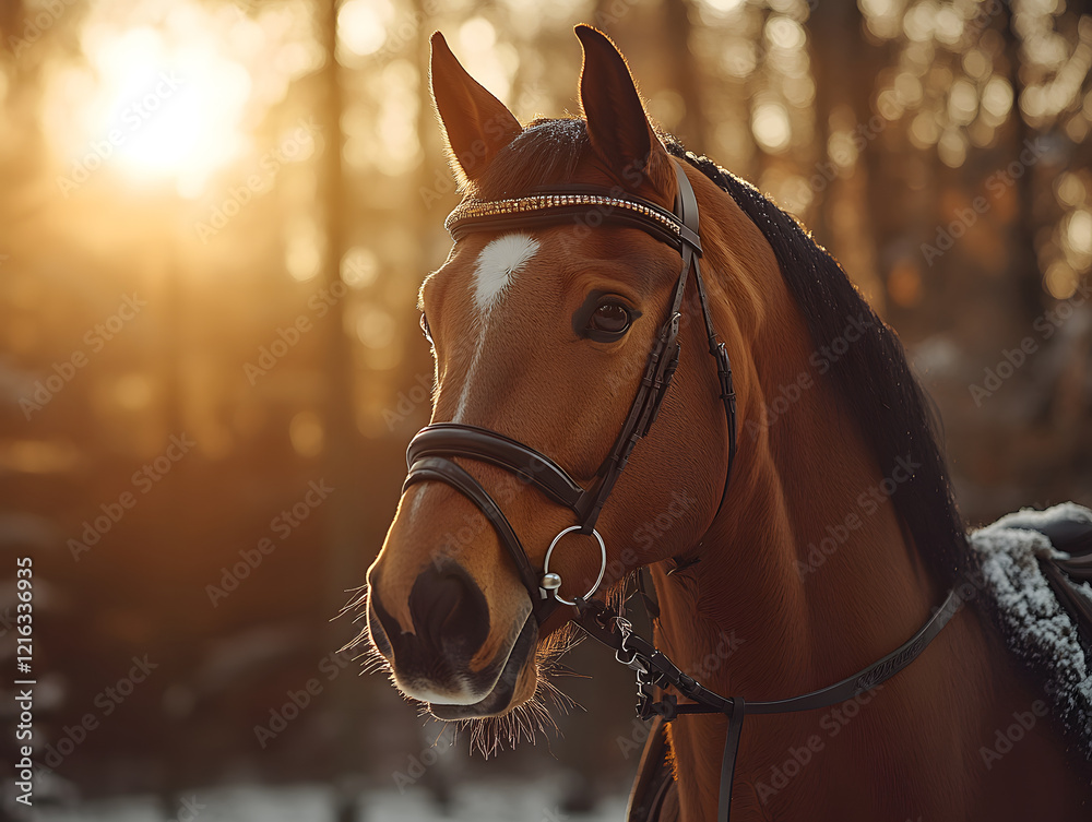 Obraz premium Groomed Horses Standing Side by Side in a Stable Amid a Serene Setting Showcasing Equine Beauty