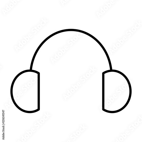 headset line icon