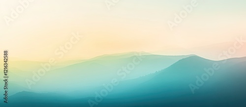 Misty Mountain Range at Sunrise: A Serene Landscape