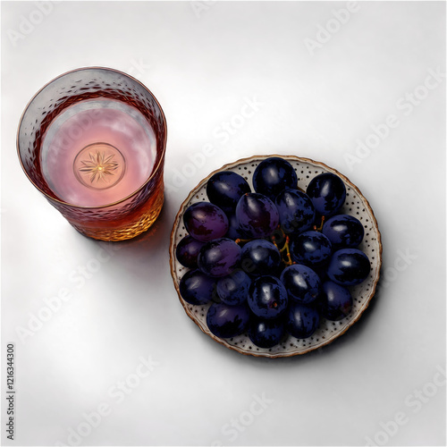 Rakia - A fruit brandy commonly served in Balkan countries, made from grapes or plums, known for its potent alcohol photo