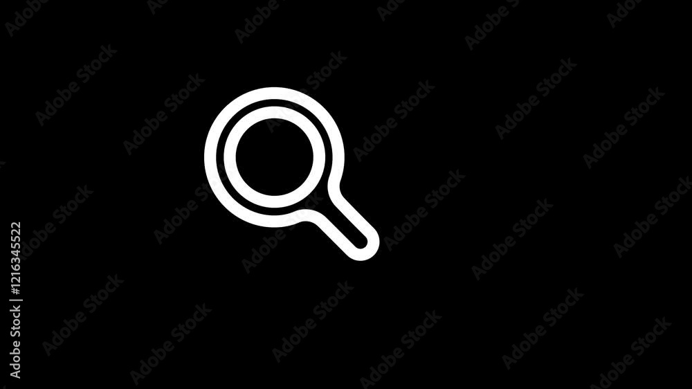 Magify Glass Icon Animation - Use Screen Mode For Transparant Background