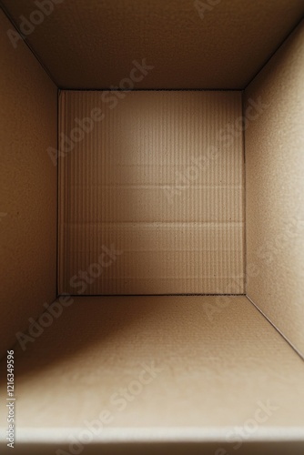 Wallpaper Mural The interior of an empty cardboard box, flat background Torontodigital.ca