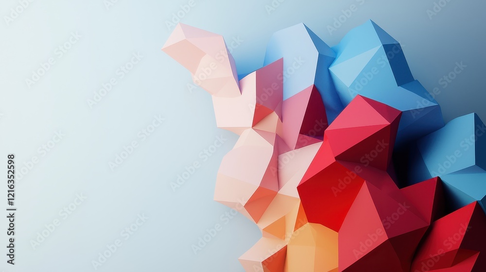 Fototapeta premium Exploring abstract geometric shapes in digital art virtual space graphic design minimalism conceptual viewpoint